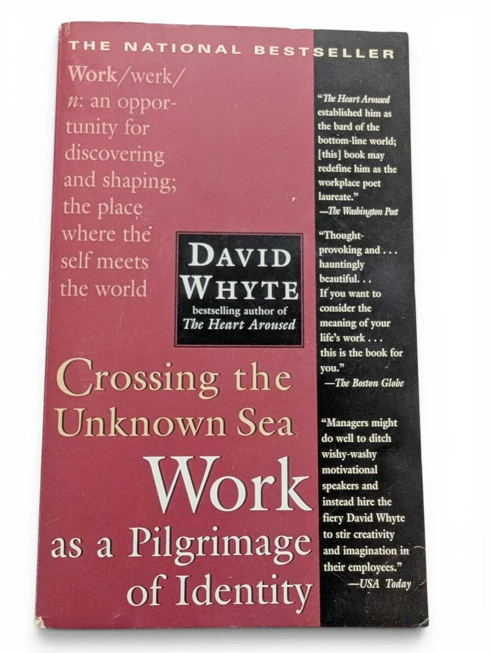 CROSSING THE UNKNOWN SEA David Whyte Work As A Pilgrimage Of Identity Paperback